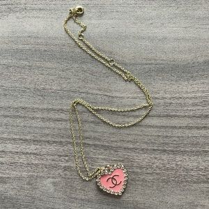 Chanel button repurposed to a necklace!